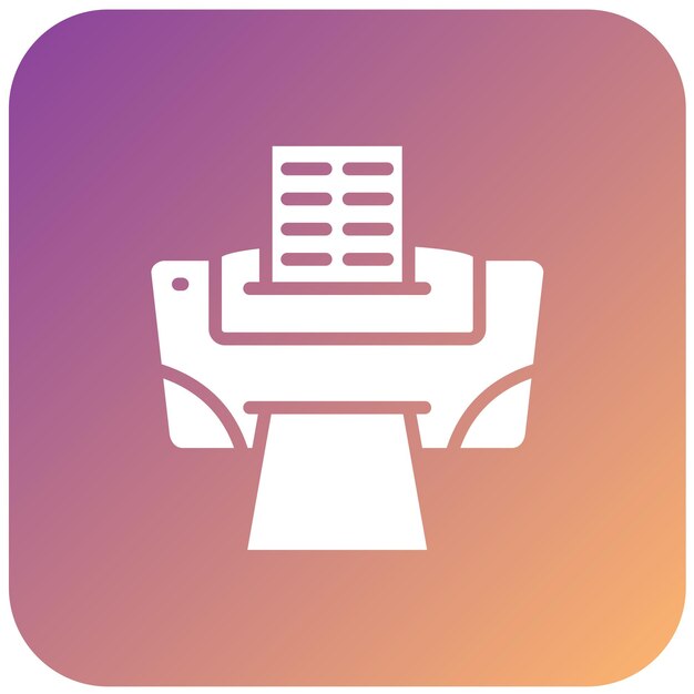 Estilo del icono de la impresora de diseño vectorial