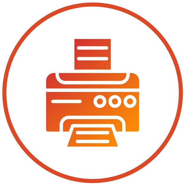 Estilo del icono de la impresora de diseño vectorial