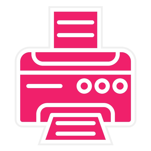 Estilo del icono de la impresora de diseño vectorial