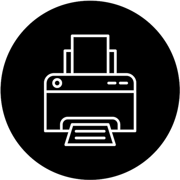 Vector estilo del icono de la impresora de diseño vectorial