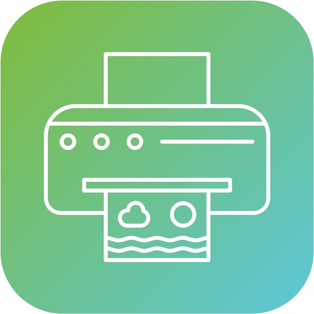 Estilo del icono de la impresora de diseño vectorial