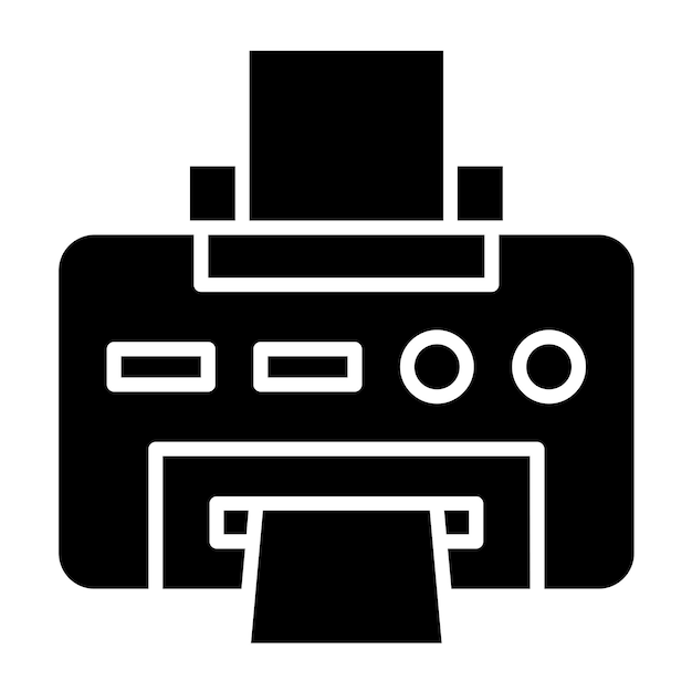 Estilo del icono de la impresora de diseño vectorial