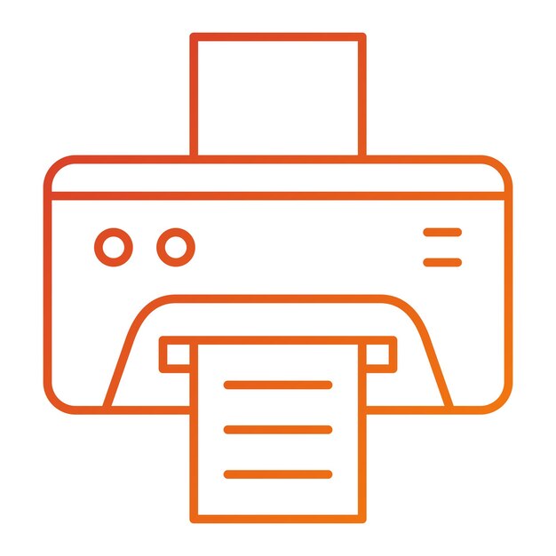 Estilo del icono de la impresora de diseño vectorial