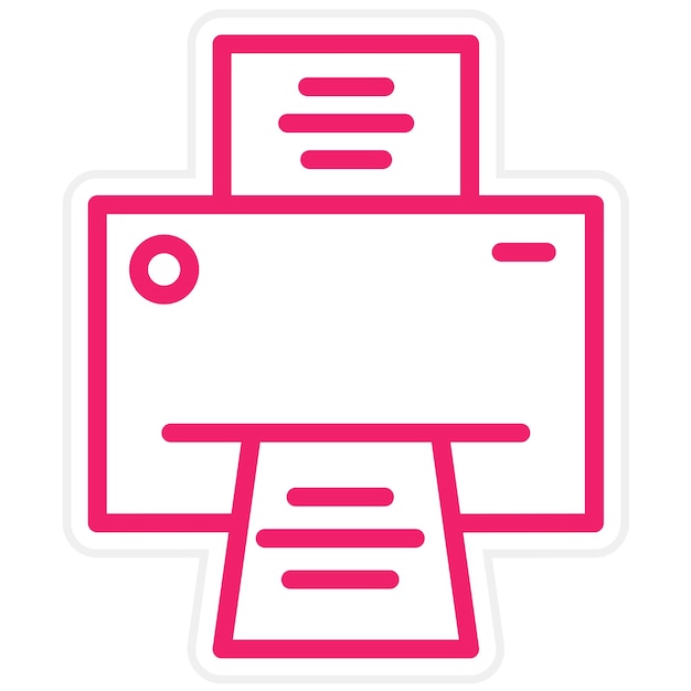 Estilo del icono de la impresora de diseño vectorial