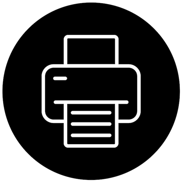 Estilo del icono de la impresora de diseño vectorial