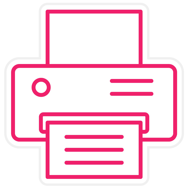 Estilo del icono de la impresora de diseño vectorial