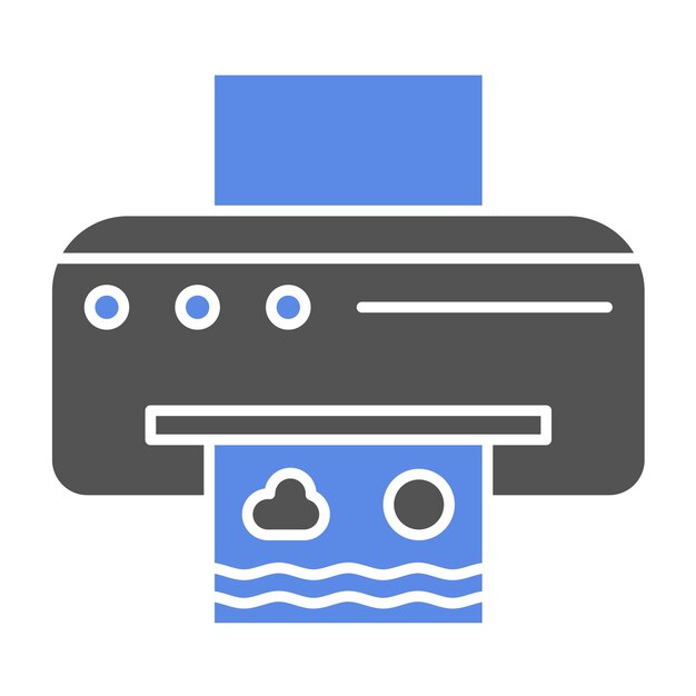 Estilo del icono de la impresora de diseño vectorial