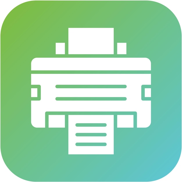 Estilo del icono de la impresora de diseño vectorial