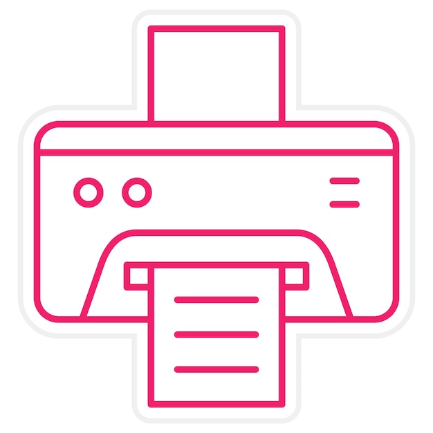Estilo del icono de la impresora de diseño vectorial