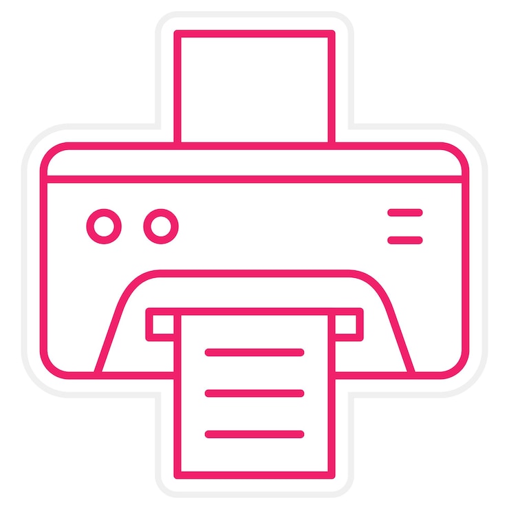 Vector estilo del icono de la impresora de diseño vectorial