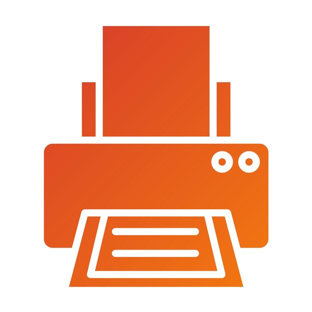 Estilo del icono de la impresora de diseño vectorial