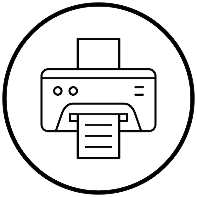 Estilo del icono de la impresora de diseño vectorial