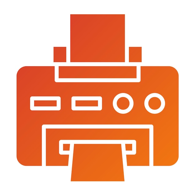 Estilo del icono de la impresora de diseño vectorial