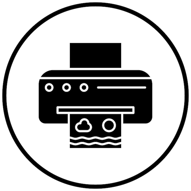 Estilo del icono de la impresora de diseño vectorial