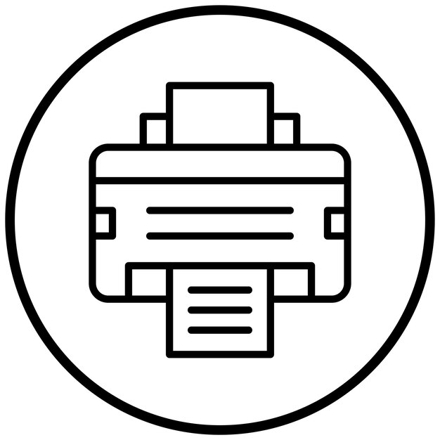 Estilo del icono de la impresora de diseño vectorial