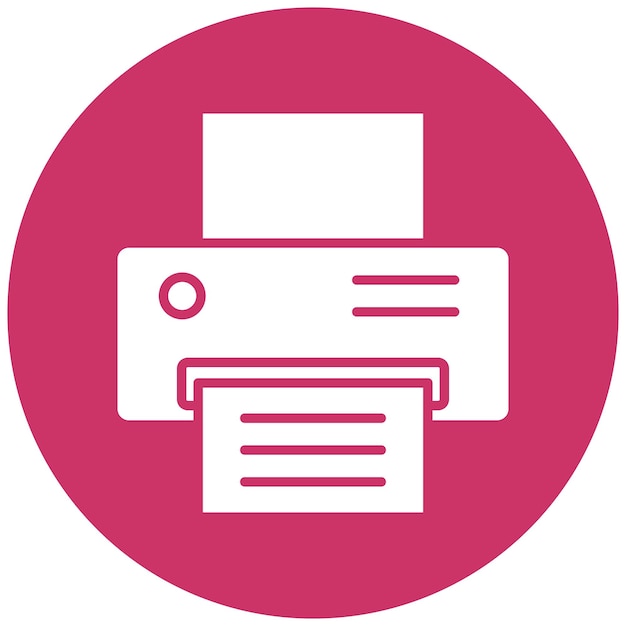 Estilo del icono de la impresora de diseño vectorial