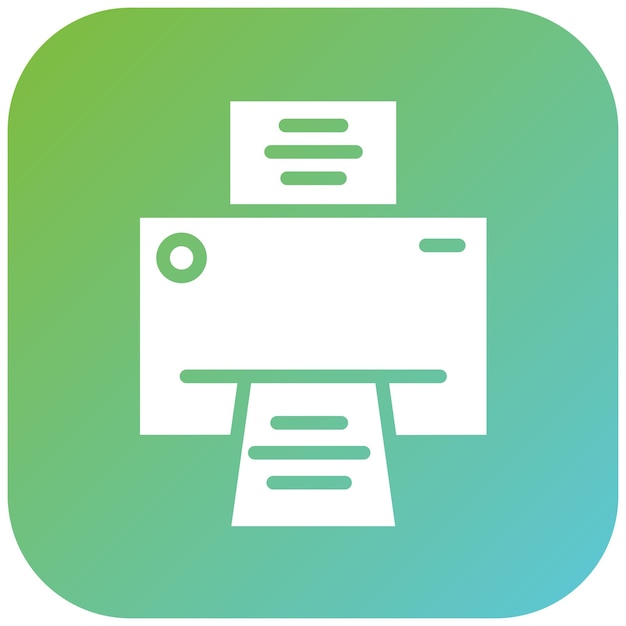 Estilo del icono de la impresora de diseño vectorial