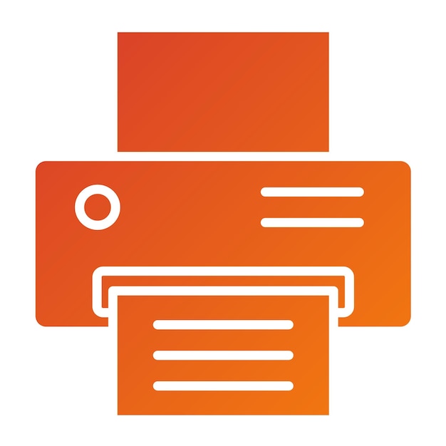 Estilo del icono de la impresora de diseño vectorial