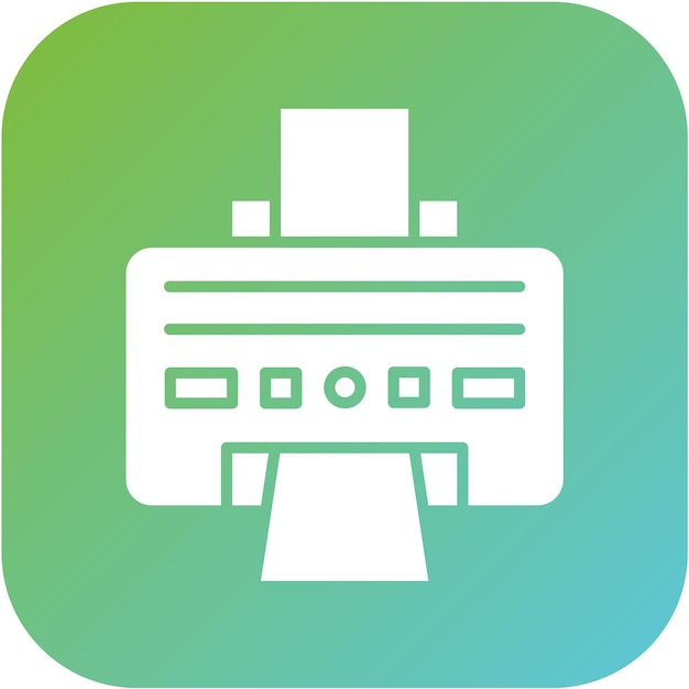 Estilo del icono de la impresora de diseño vectorial