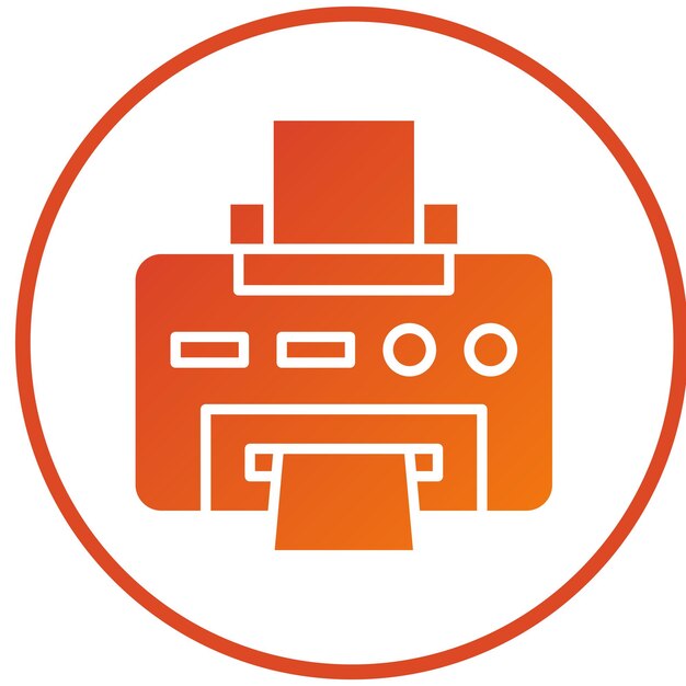 Estilo del icono de la impresora de diseño vectorial