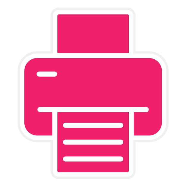 Estilo del icono de la impresora de diseño vectorial