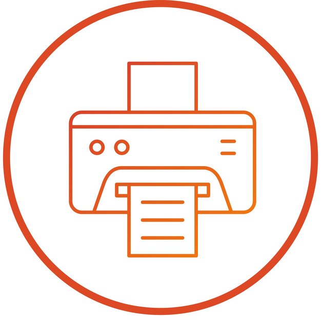 Estilo del icono de la impresora de diseño vectorial