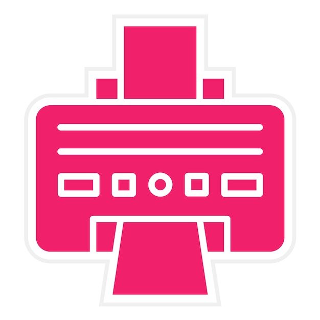 Estilo del icono de la impresora de diseño vectorial