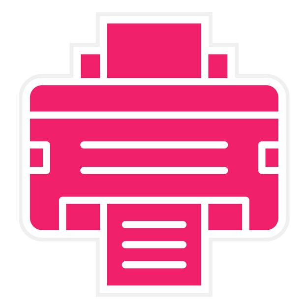 Estilo del icono de la impresora de diseño vectorial