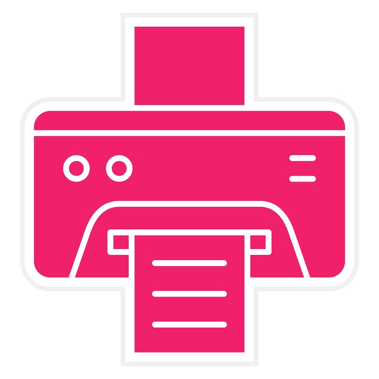 Vector estilo del icono de la impresora de diseño vectorial
