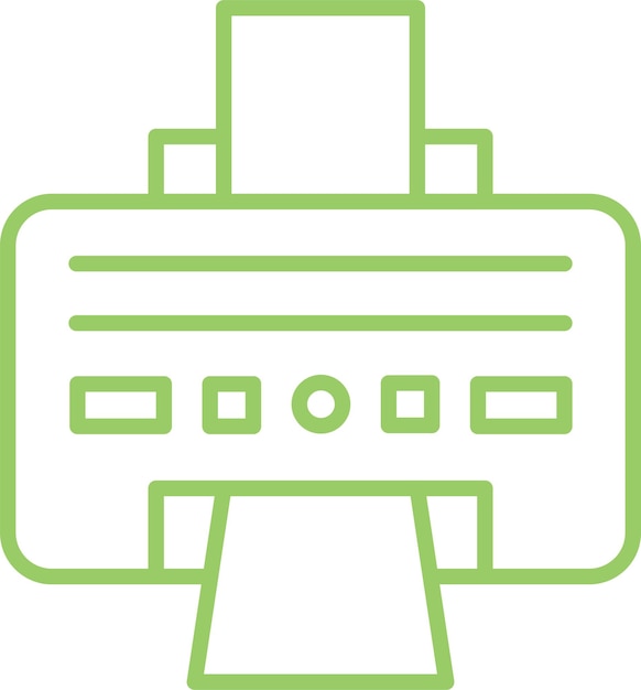 Estilo del icono de la impresora de diseño vectorial