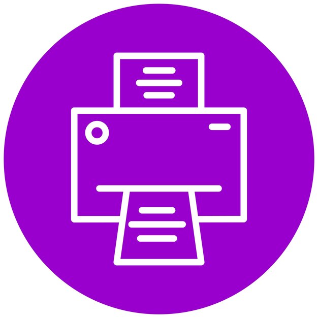 Estilo del icono de la impresora de diseño vectorial