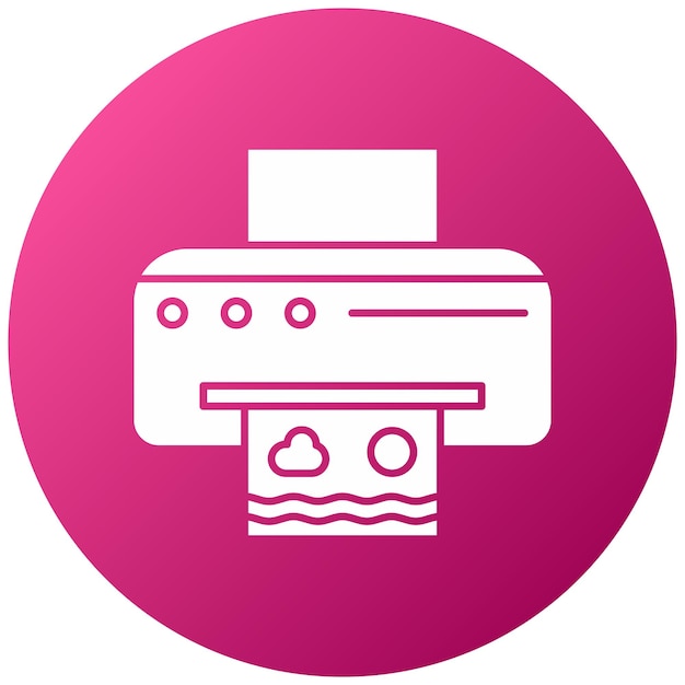 Estilo del icono de la impresora de diseño vectorial