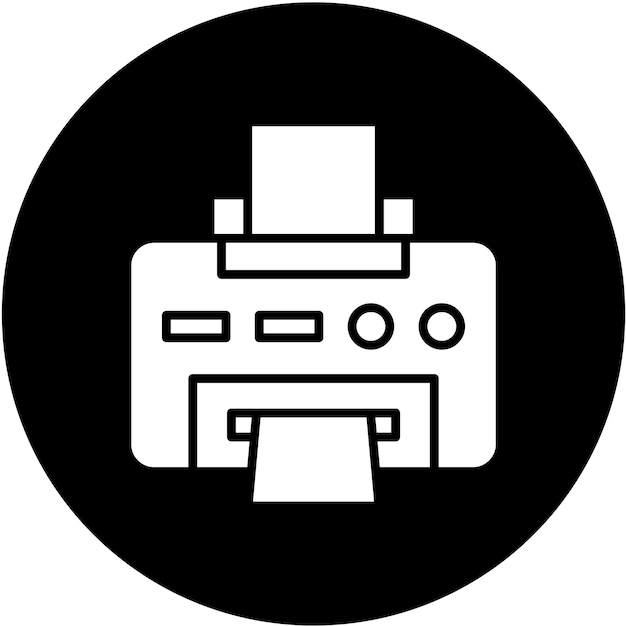 Estilo del icono de la impresora de diseño vectorial