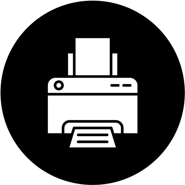Estilo del icono de la impresora de diseño vectorial
