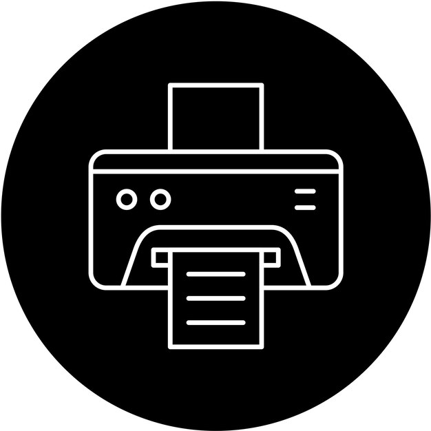 Estilo del icono de la impresora de diseño vectorial