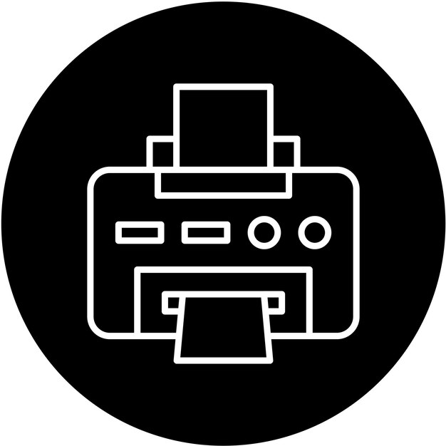 Estilo del icono de la impresora de diseño vectorial