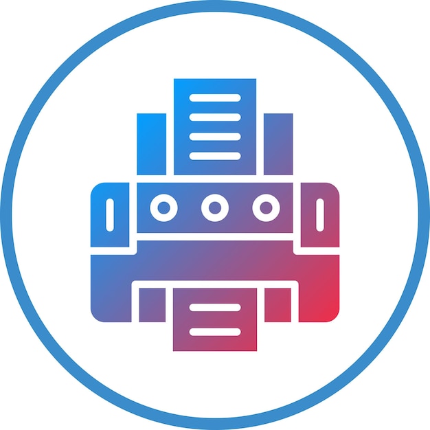 Estilo del icono de la impresora de ingeniería