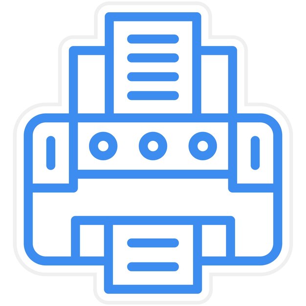 Estilo del icono de la impresora de ingeniería