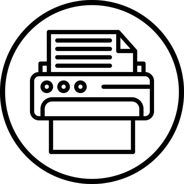 Estilo del icono de la impresora inteligente de diseño vectorial