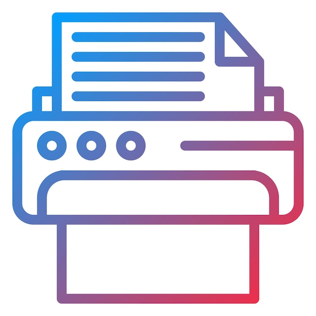 Estilo del icono de la impresora inteligente de diseño vectorial