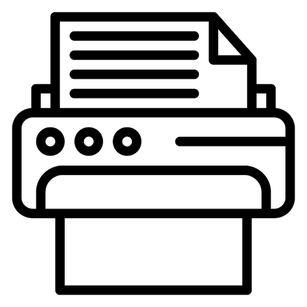 Estilo del icono de la impresora inteligente de diseño vectorial
