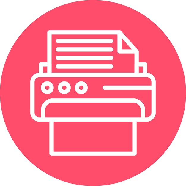 Vector estilo del icono de la impresora inteligente de diseño vectorial