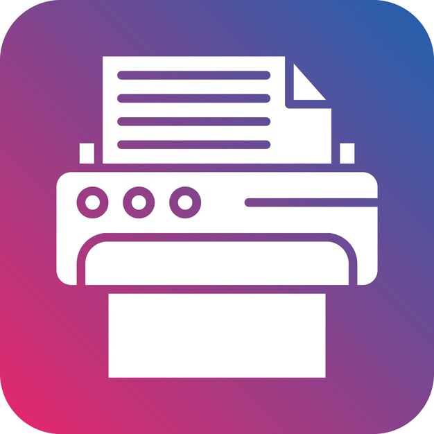 Estilo del icono de la impresora inteligente de diseño vectorial