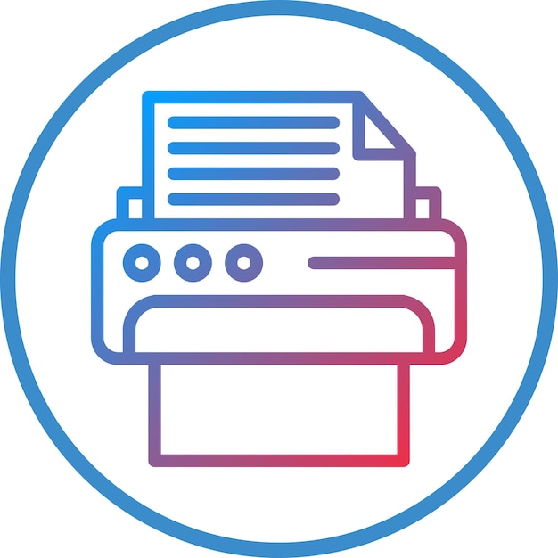 Estilo del icono de la impresora inteligente de diseño vectorial