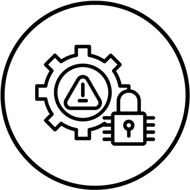 Vector estilo de icono de incidente de ciberseguridad de diseño vectorial