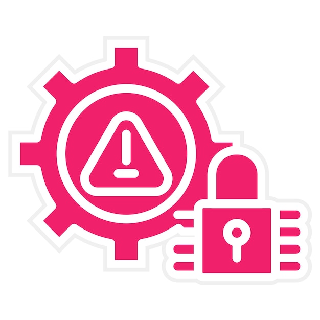 Estilo de icono de incidente de ciberseguridad de diseño vectorial