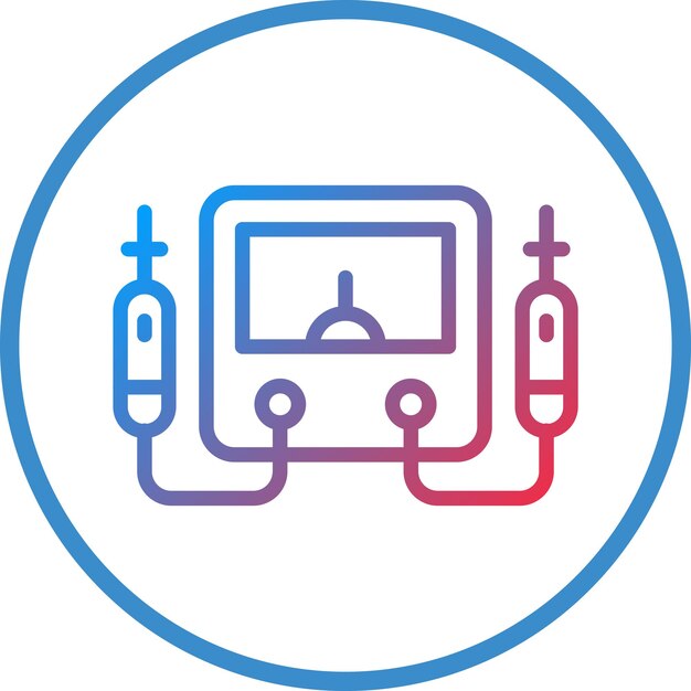 Estilo del icono del indicador de tensión de diseño vectorial