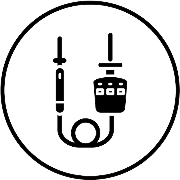 Estilo del icono del indicador de tensión de diseño vectorial
