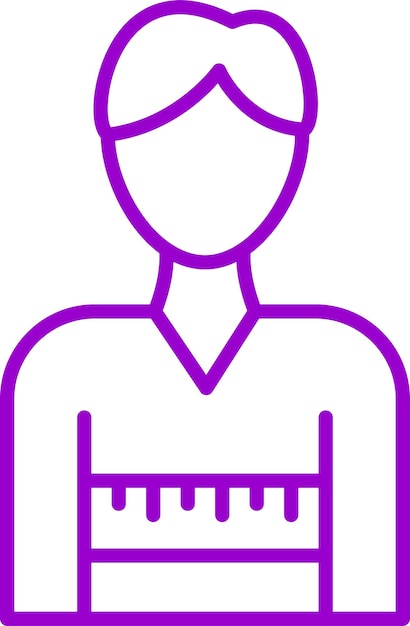 Estilo del icono del índice de masa corporal del diseño vectorial