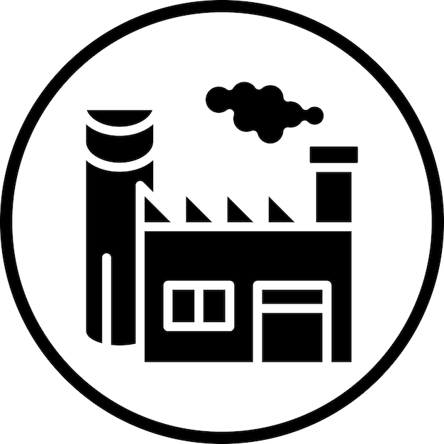 Vector estilo del icono de la industria